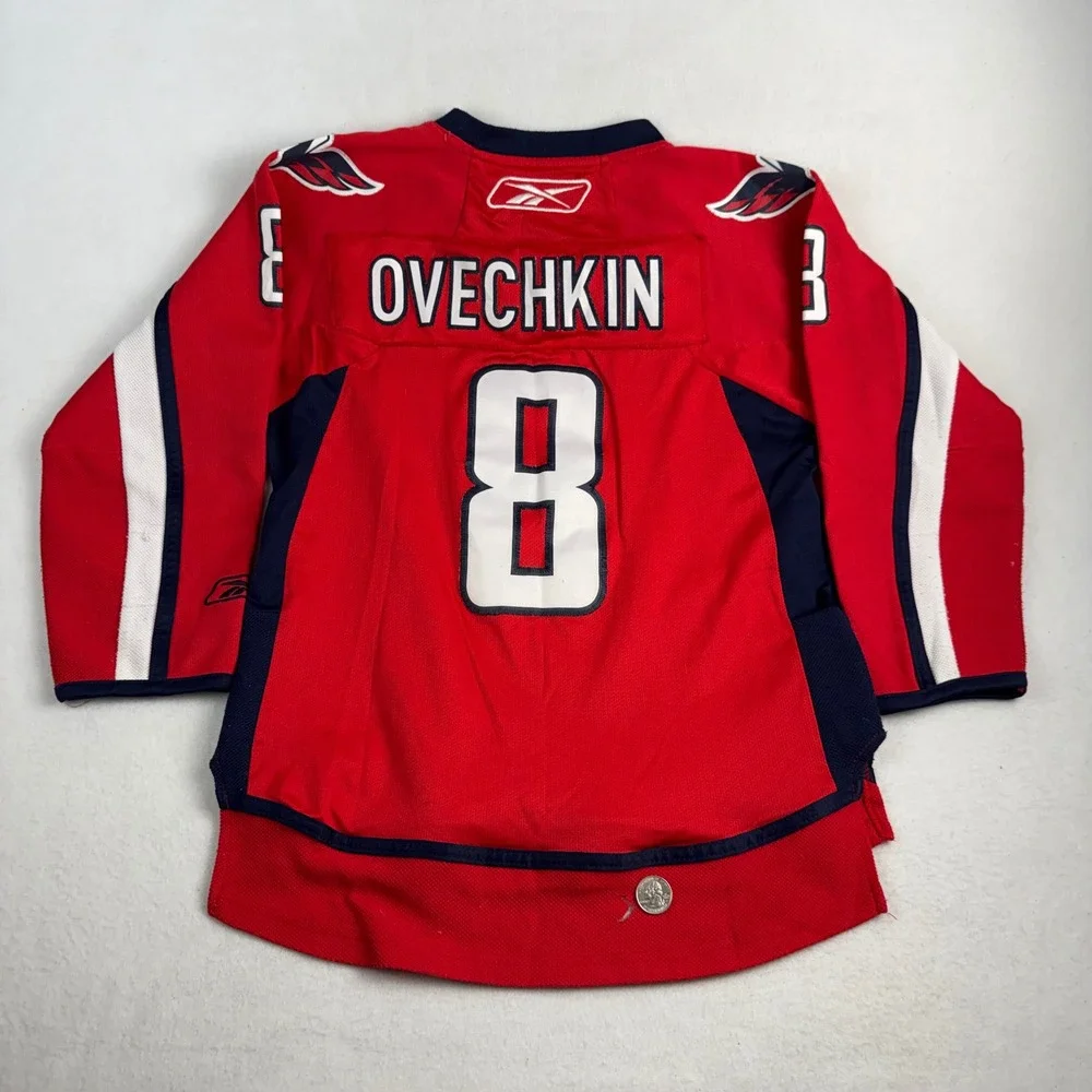Washington Capitals Alex Ovechkin Reebok CCM NHL Youth Jersey Red L/XL #8‎